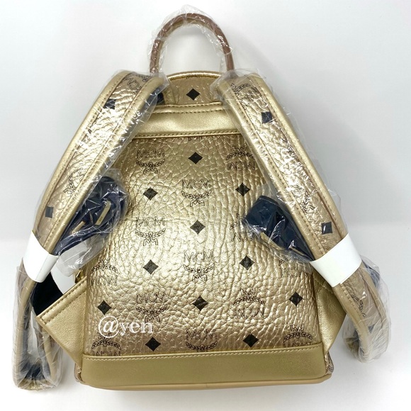 MCM limited Berlin gold studded backpack size 10.5” main image 5